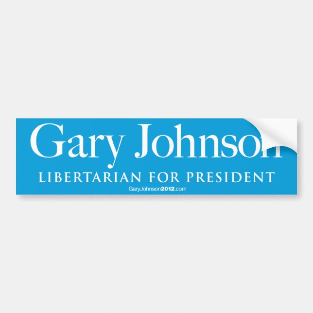 Gary Johnson 2012 Bumper Sticker Bildekal (Framsidan)