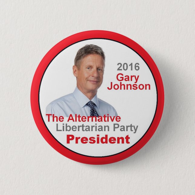 Gary JOHNSON 2016 knäppas Knapp (Framsida)
