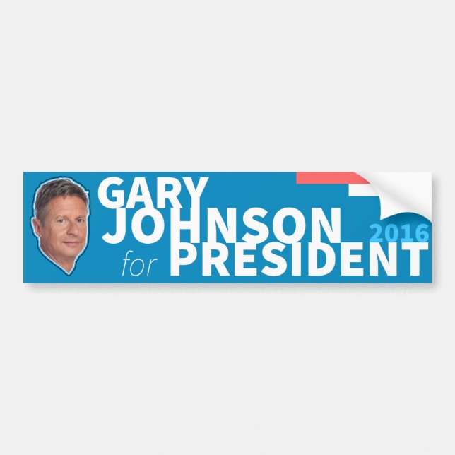 Gary Johnson en som tror på läran om viljans Bildekal (Framsidan)