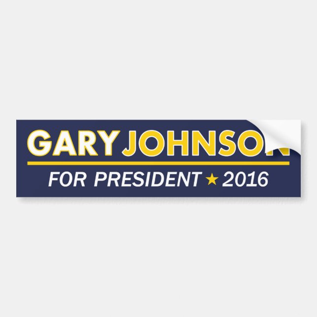 Gary Johnson för den presidentbildekalet 2016 Bildekal (Framsidan)