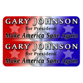Gary Johnson för president 2x6 Flexi Magnets Magnet