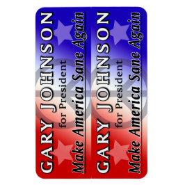 Gary Johnson för president 2x6 Flexi Magnets Magnet