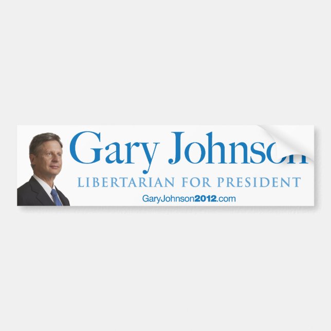 Gary Johnson för president Bildekal (Framsidan)