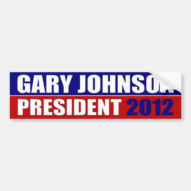 Gary Johnson för president Bildekal (Framsidan)