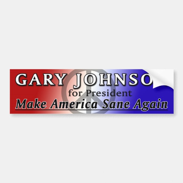 Gary Johnson för president Bildekal (Framsidan)