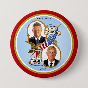 Gary Johnson för president Knapp
