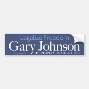 Gary Johnson legaliseraa frihetsbildekal Bildekal