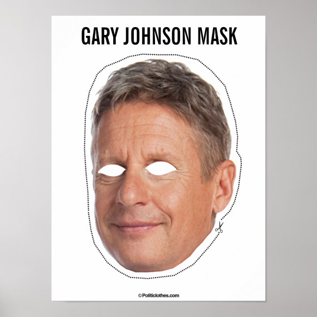 Gary Johnson Mask Cutout Poster (Framsidan)