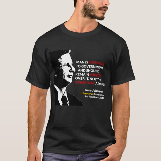 Gary Johnson som är ledar- av den regerings- T-shirt (Framsida)
