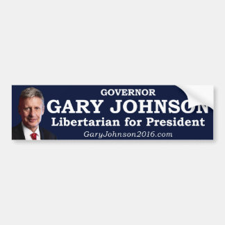 Gary Johnson som president Bildekal