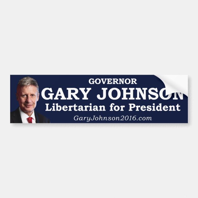 Gary Johnson som president Bildekal (Framsidan)