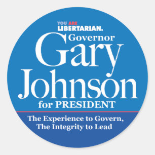 Gary Johnson Stickers Runt Klistermärke