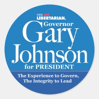 Gary Johnson Stickers Runt Klistermärke