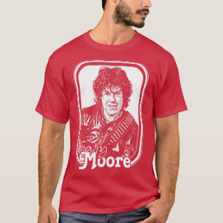 Gary Moore Retro Stil Fläkt Design T Shirt