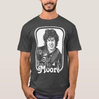 Gary Moore Retro Stil Fläkt Design T Shirt