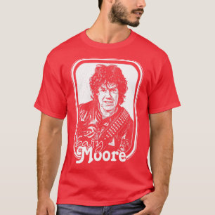 Gary Moore Retro Stil Fläkt Design T Shirt