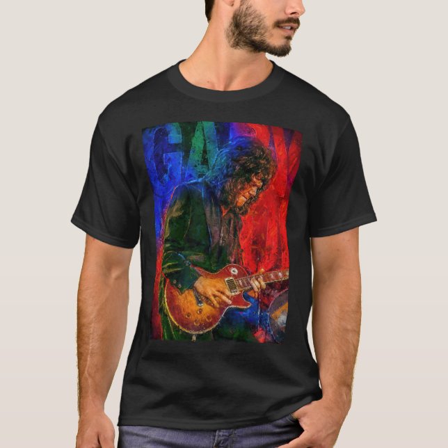 Gary Moore Tribute porträtt art Essential T-Shirt (Framsida)