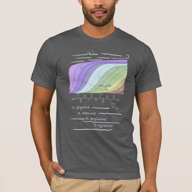 GARY peptid, AUC tema, anpassad text, mörk T Shirt (Framsida)