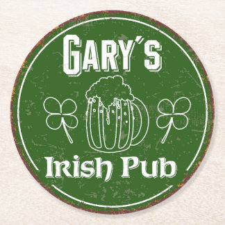 Gary´s Irish Pub Underlägg Papper Rund