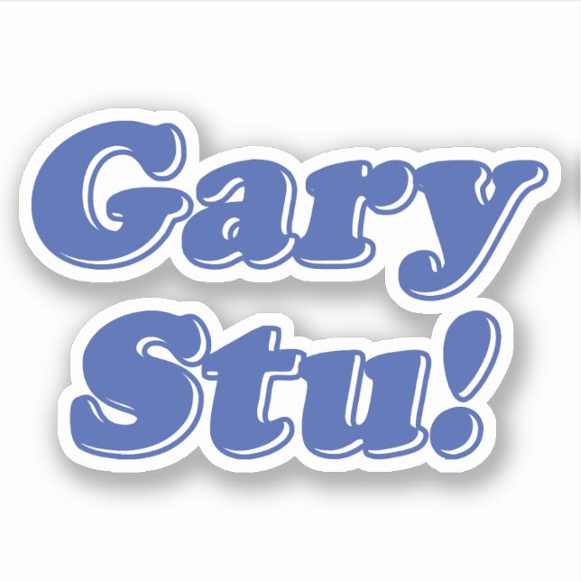 Gary Stu! Klistermärken (Framsida)