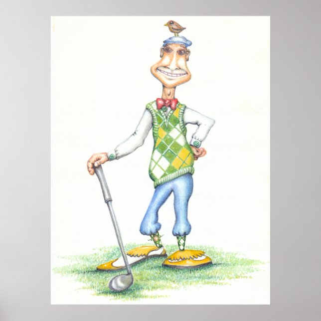 Gary the golfer poster (Framsidan)
