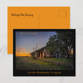 Garzón Old Tåg Station Maldonado Uruguay Vykort