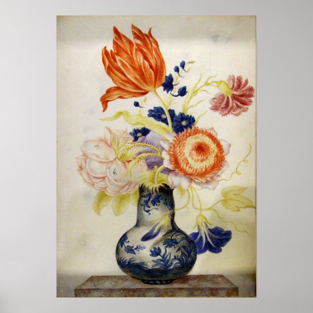 Garzoni - Kinesisk porcelain Burk med Bouquet Poster (Framsidan)
