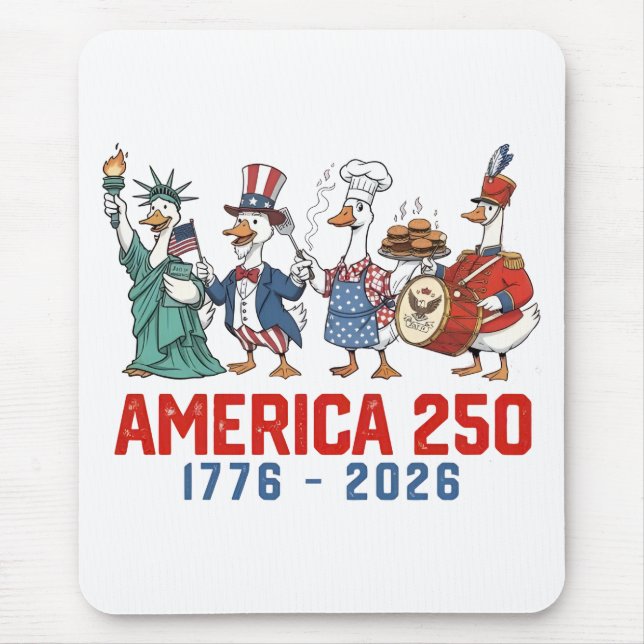 Gås 4:e Juli Amerika 250:e 1776 2026  Musmatta (Framsidan)
