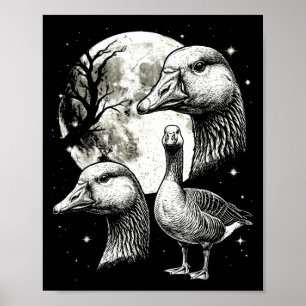 Gås 90-tals stil dum vintage estetik y2k gås poster