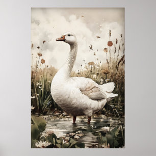 Gås Antiktryck, Vår Digital Målning Poster