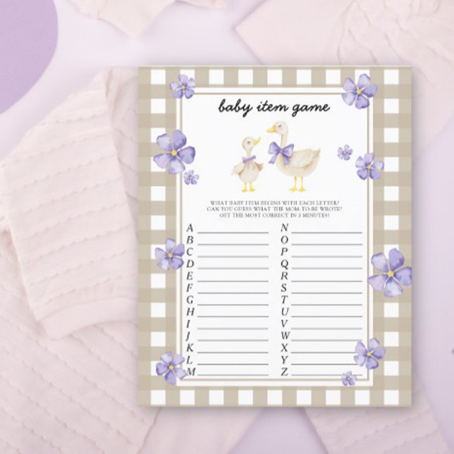 Gås Baby Present Spel. Baby Shower Spel (Skapare uppladdad)