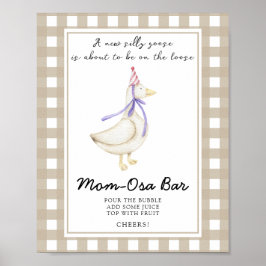 gås baby shower - Momosa bar Poster