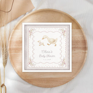 Gås barnkammare Anka Neutral Baby Shower Pappersservett