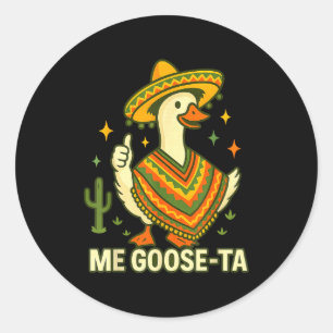 Gås gå till cinco de mayo rolig mexikansk fest runt klistermärke