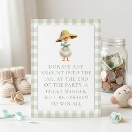 Gås Gingham Ta Allt Baby Shower Spelkort Inbjudningar
