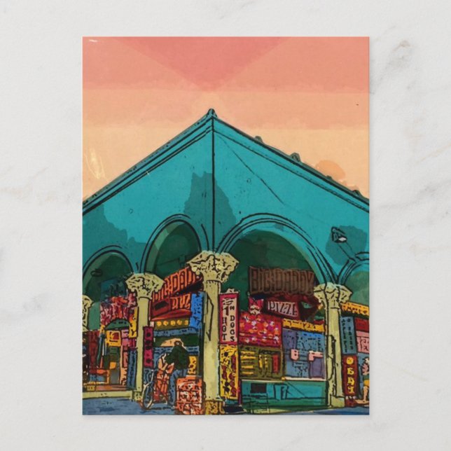 Gas House - Venice Beach Kalifornien Vykort (Framsida)