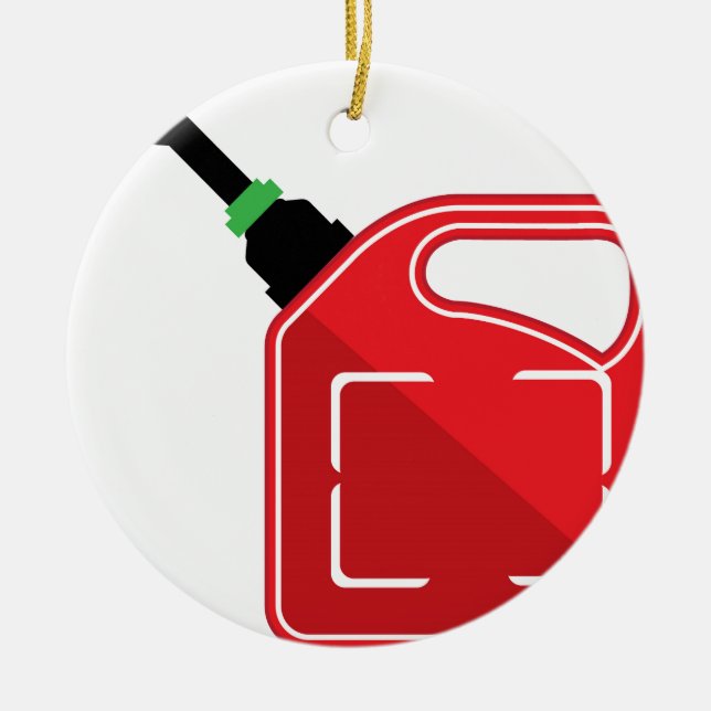 Gas kan julgransprydnad keramik (Framsidan)