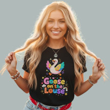 Gås Löss Färgstark Kawaii Klotter Typografi