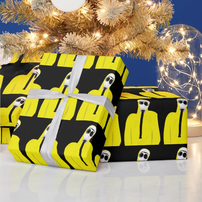 GAS MASK FUNNY CHRISTMAS WRAPPING PAPPER PRESENTPAPPER (Helgdagar)