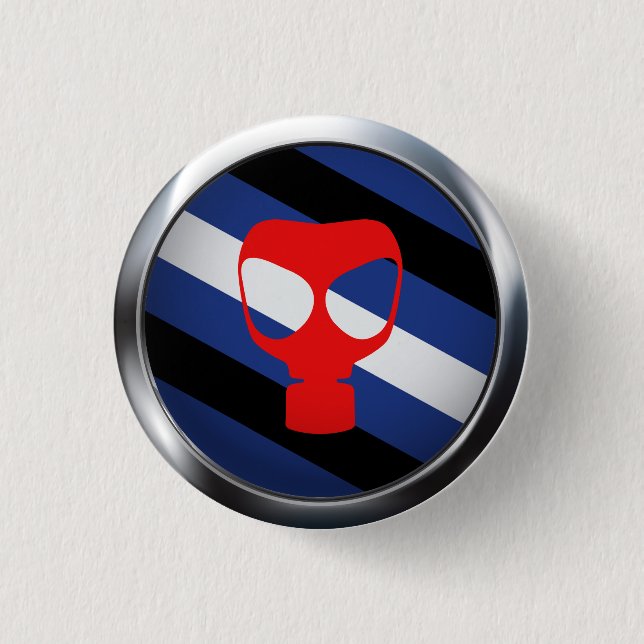 GAS MASK PRIDE MEDALLION KNAPP (Framsida)