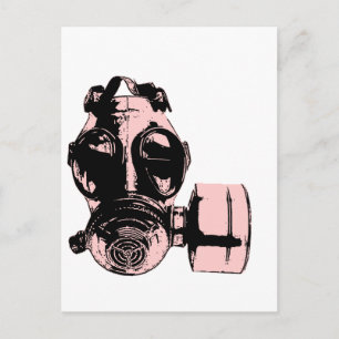 Gas Mask Vykort