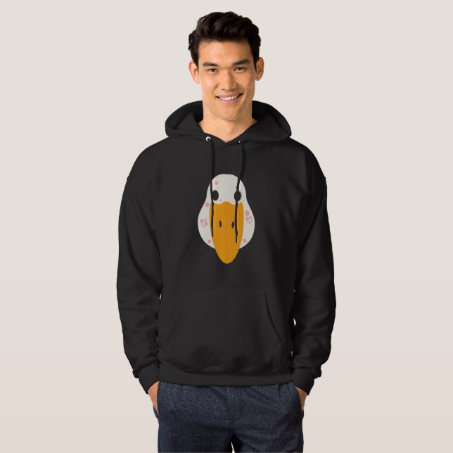 Gås med finnar herrhoodie hoodie (Hel framsida)