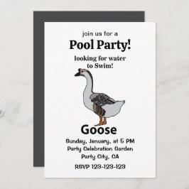 Gås på jakt efter vatten att simma i Afrikansk gås Inbjudningar