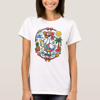 Gås på stranden - Tropiska sommarvibbar T Shirt