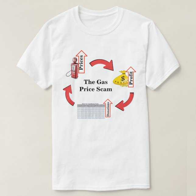 Gas Pris Scam T Shirt (Design framsida)