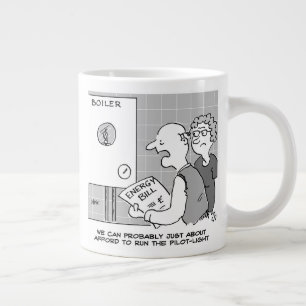 Gas Pris Shock Energy Bill och Boiler Pilot Light Jumbo Mugg