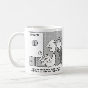 Gas Pris Shock Energy Bill och Boiler Pilot Light Kaffemugg