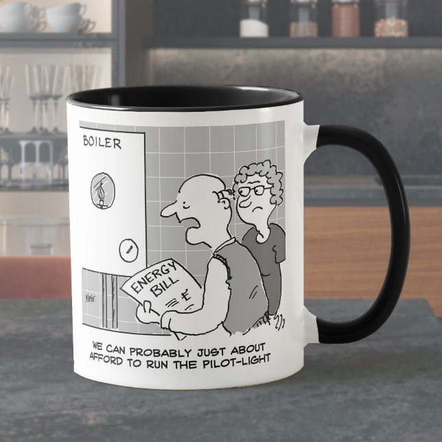 Gas Pris Shock Energy Bill och Boiler Pilot Light Mugg (Skapare uppladdad)