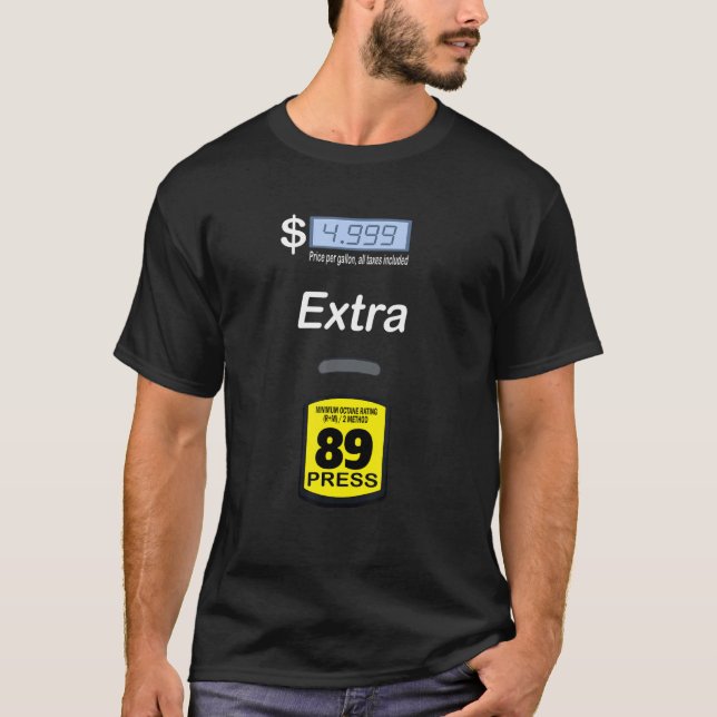 Gas Pump Extra Costume Gas Halloween T Shirt (Framsida)