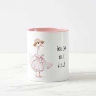 Gås Rosa Klänning Hatt Mugg